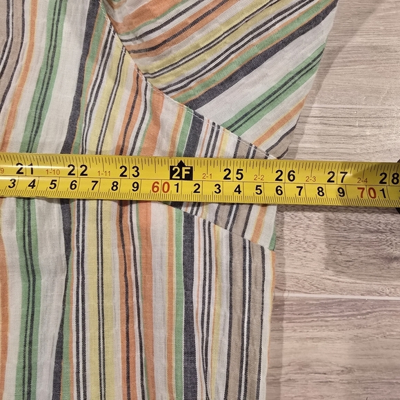 Alfred Dunner Women's Striped Embroidered Button-Down 20 W Colorful 3/4 Sleeve. - Picture 11 of 12